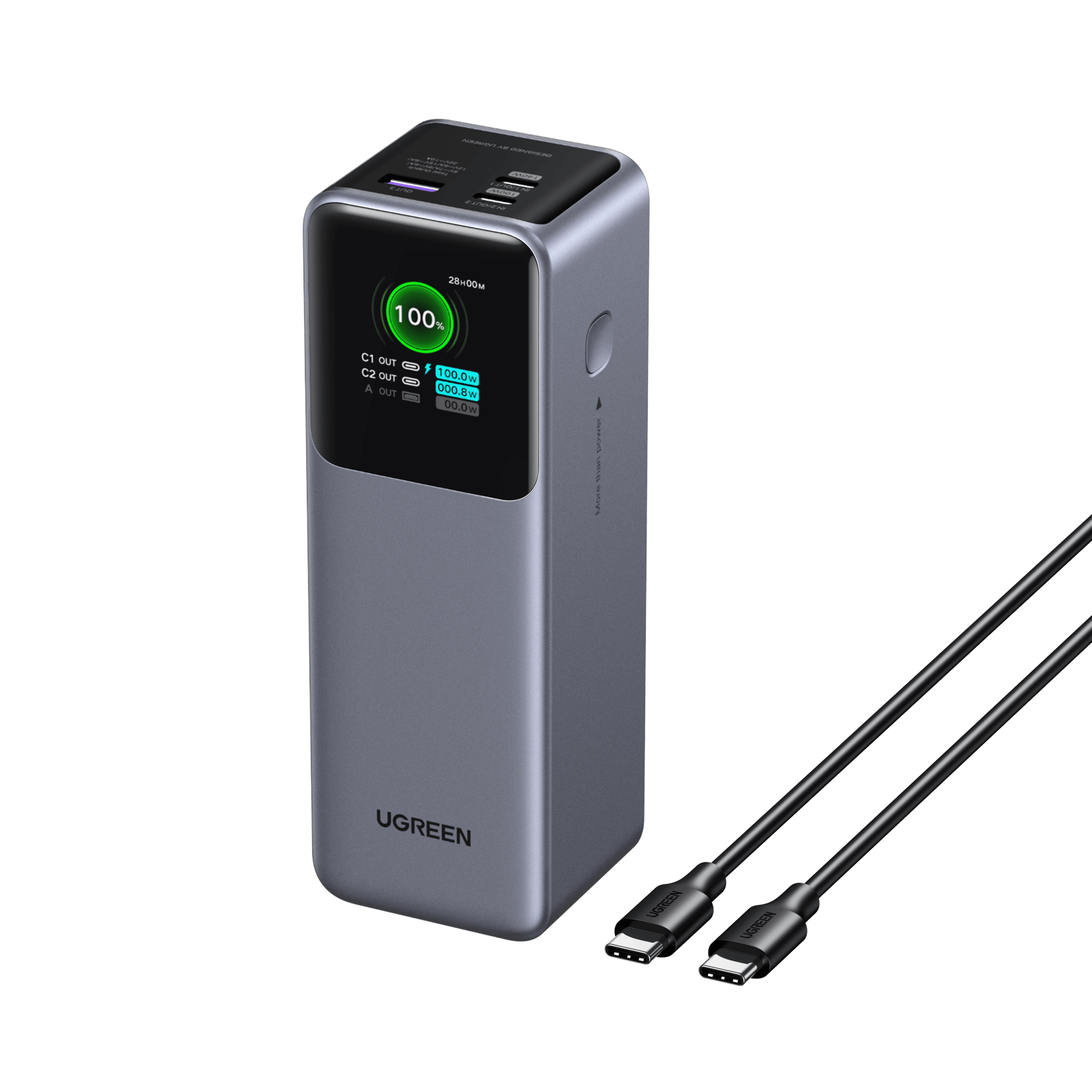 李*天様 UGREEN Nexode モバイルバッテリー (25000mAh・2 UGREEN Nexode Power Bank 25000mAh 200W with Smart Digital Display