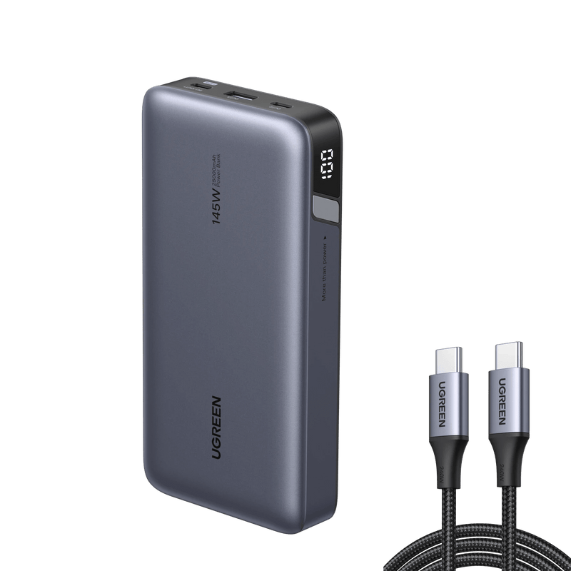UGREEN 145W Power Bank + 240W USB-C Cable Bundle