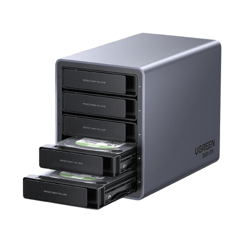 5-Bay Hard Drive Enclosure - 100TB RAID USB-C Docking Station 5-Bay Hard Drive Enclosure - 100TB RAID USB-C Docking Station