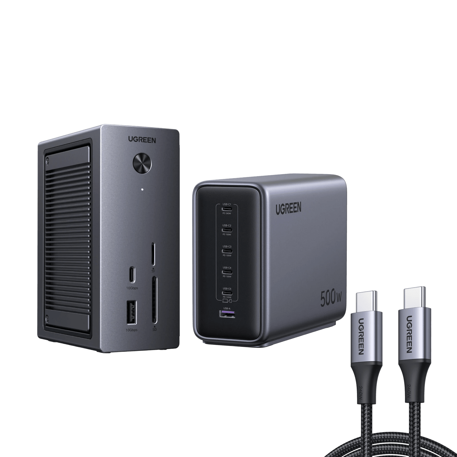 UGREEN 500W Charger + 10-in-1 USB-C Hub Bundle – UGREEN US