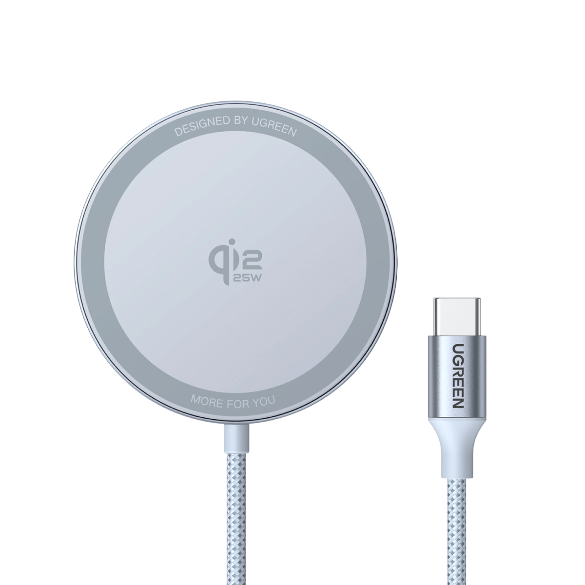 thumbnail image 2 of Qi2 25W]UGREEN MagFlow Magnetic Wireless Charger 25W Fast Charging Pad With Braided Cable Compatible With Iphone 17 16 Pro 16 Pro Max I.64922227 2 of 14