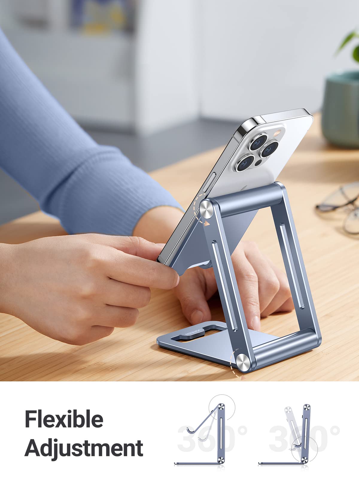 Cell Phone Kickstand, Portable Desk Stand, Magnetic Folding - Bed Bath - View #12