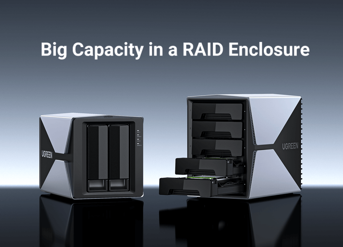 UGREEN enclosures provide robust protection for data, offering peace of mind