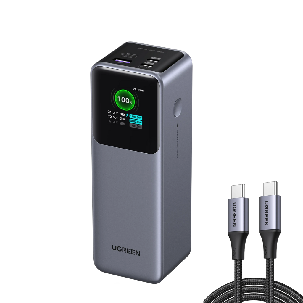 UGREEN 200W Power Bank + 240W USB-C Cable Bundle