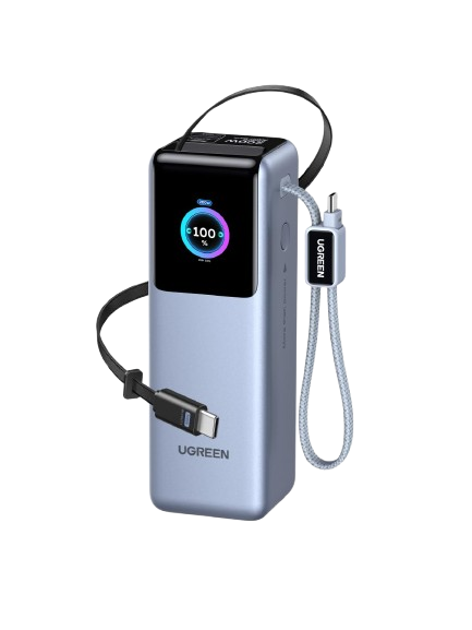 UGREEN 200W Power Bank 25000mAh Fast Charging Built-in Cable