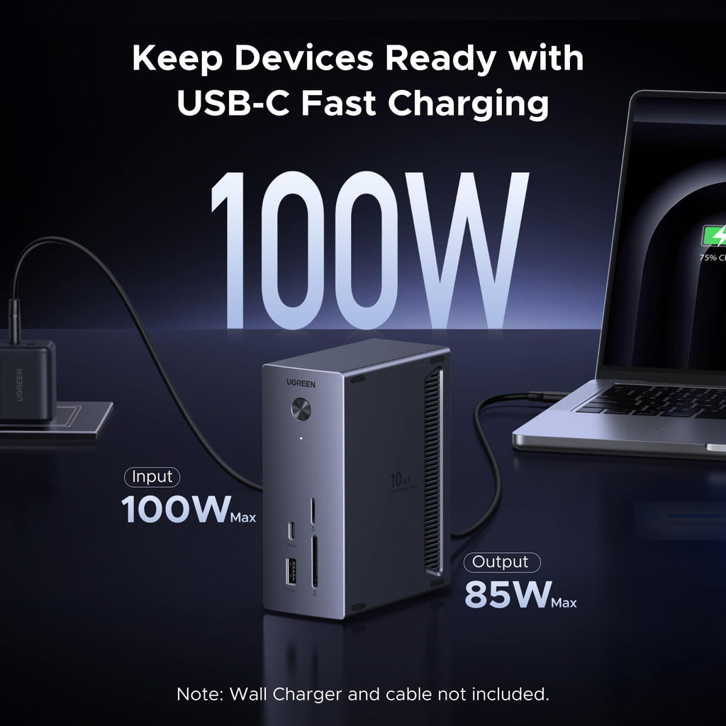 UGREEN 500W Charger + 10-in-1 USB-C Hub Bundle