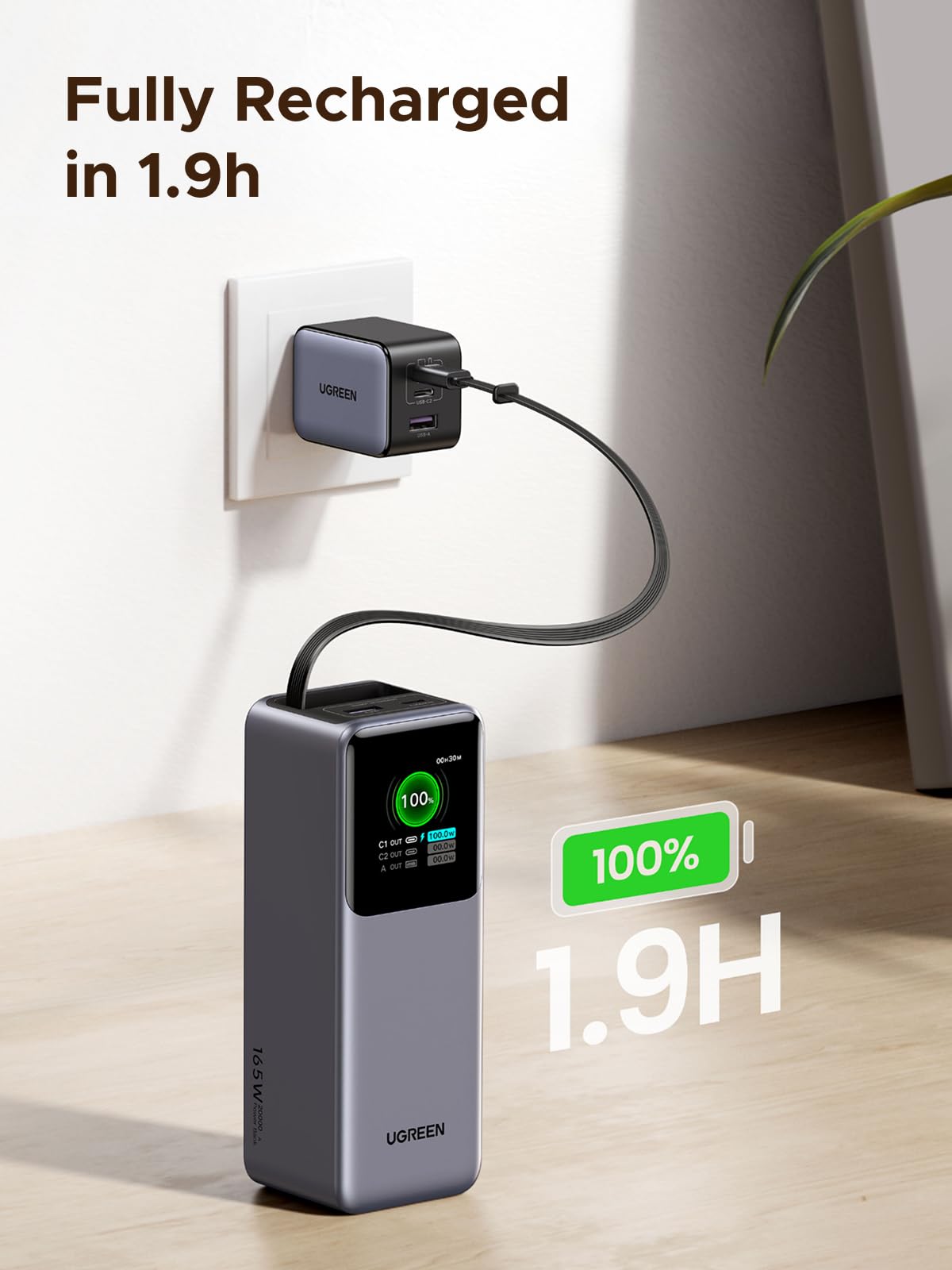 UGREEN 160W Charger + 165W Power Bank Bundle