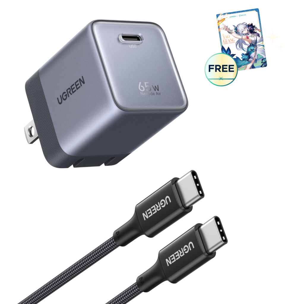 UGREEN Nexode Air USB-C Charger (65W, GaN, Foldable Plug)