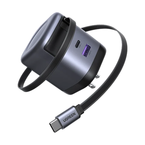 UGREEN Nexode 65W Charger with Retractable USB-C Cable