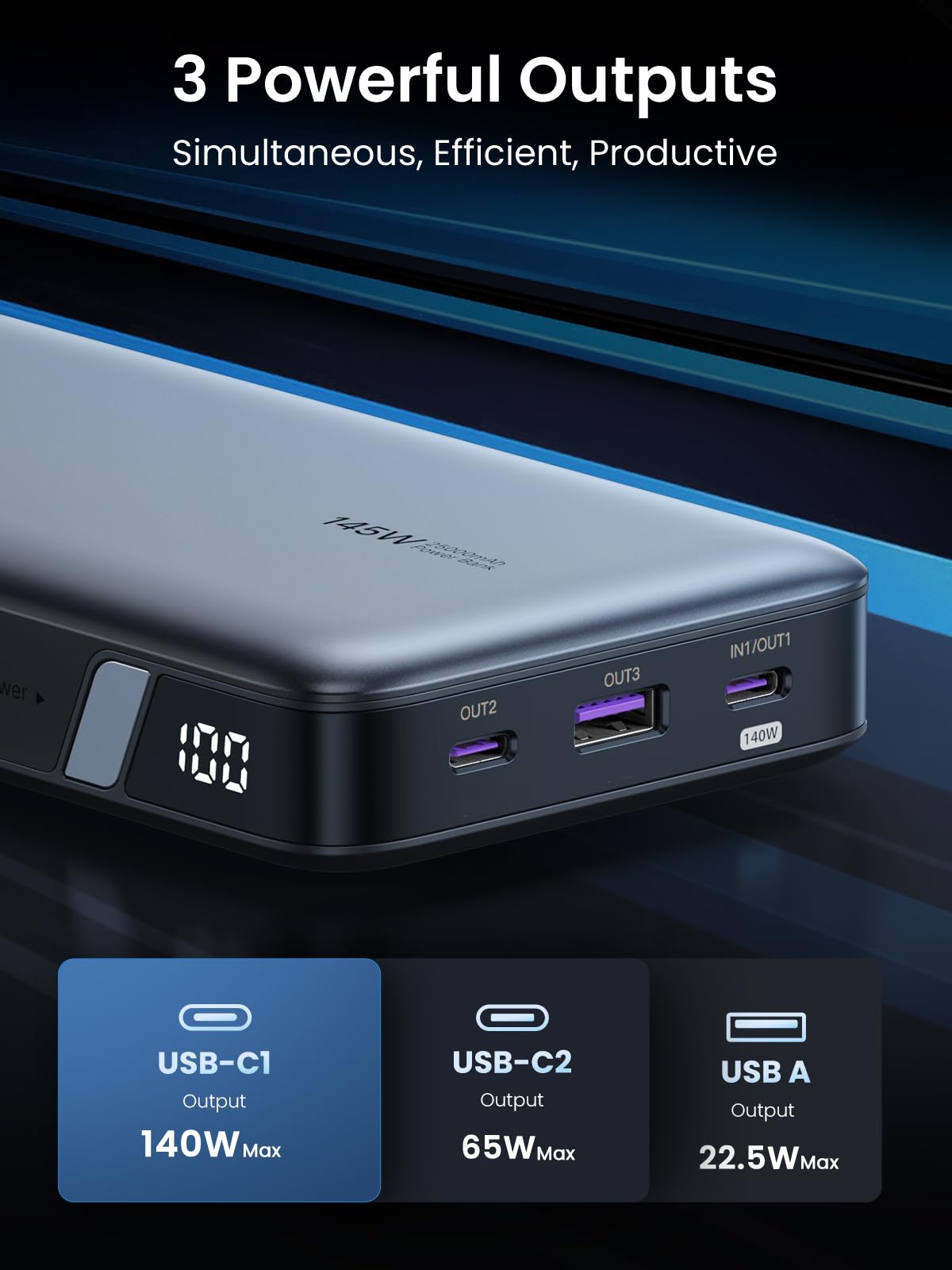 145W 25000mah power bank for Laptop Bundle – UGREEN US