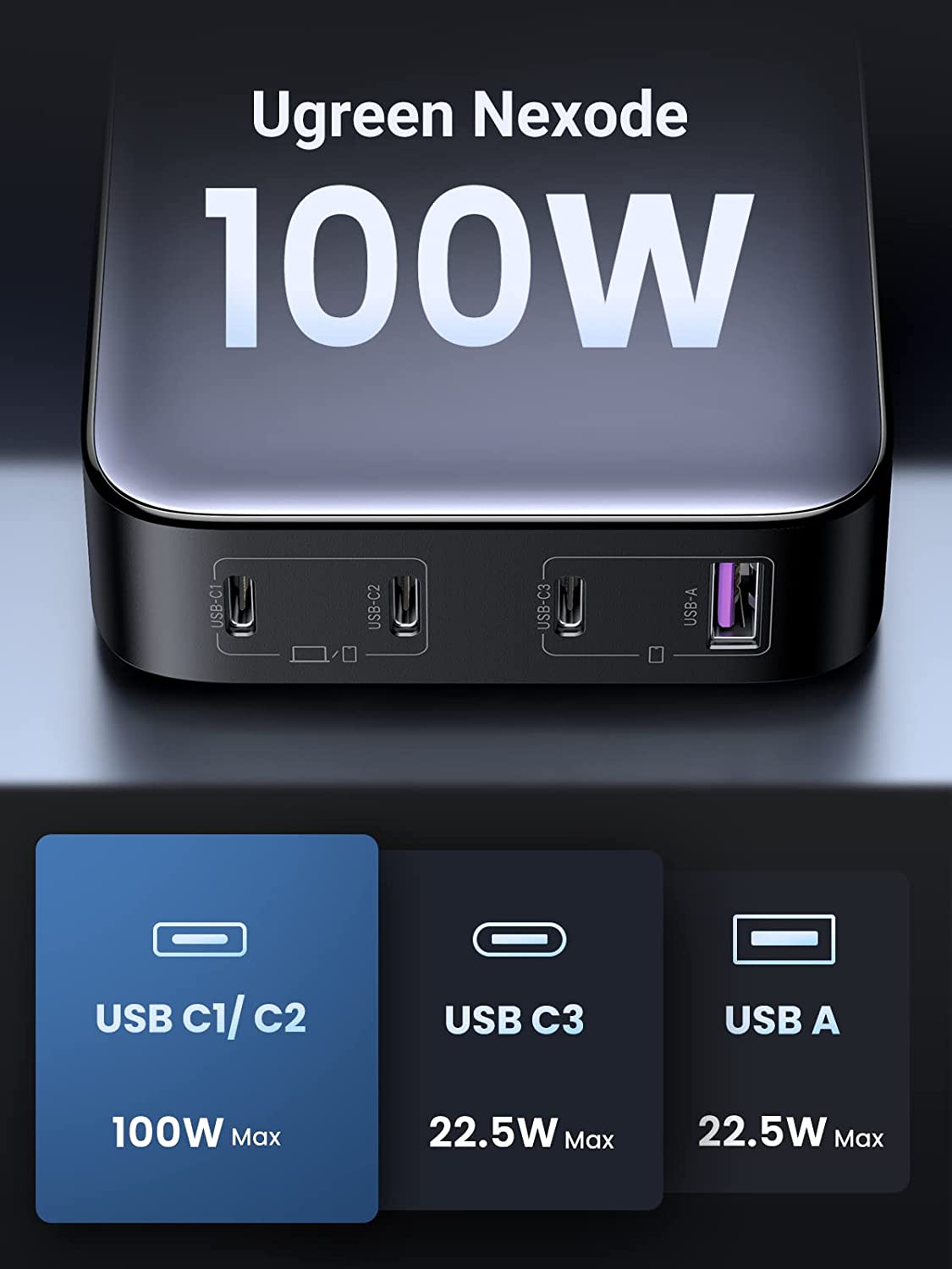 UGREEN 100W Desktop Charger - Thumbnail 3