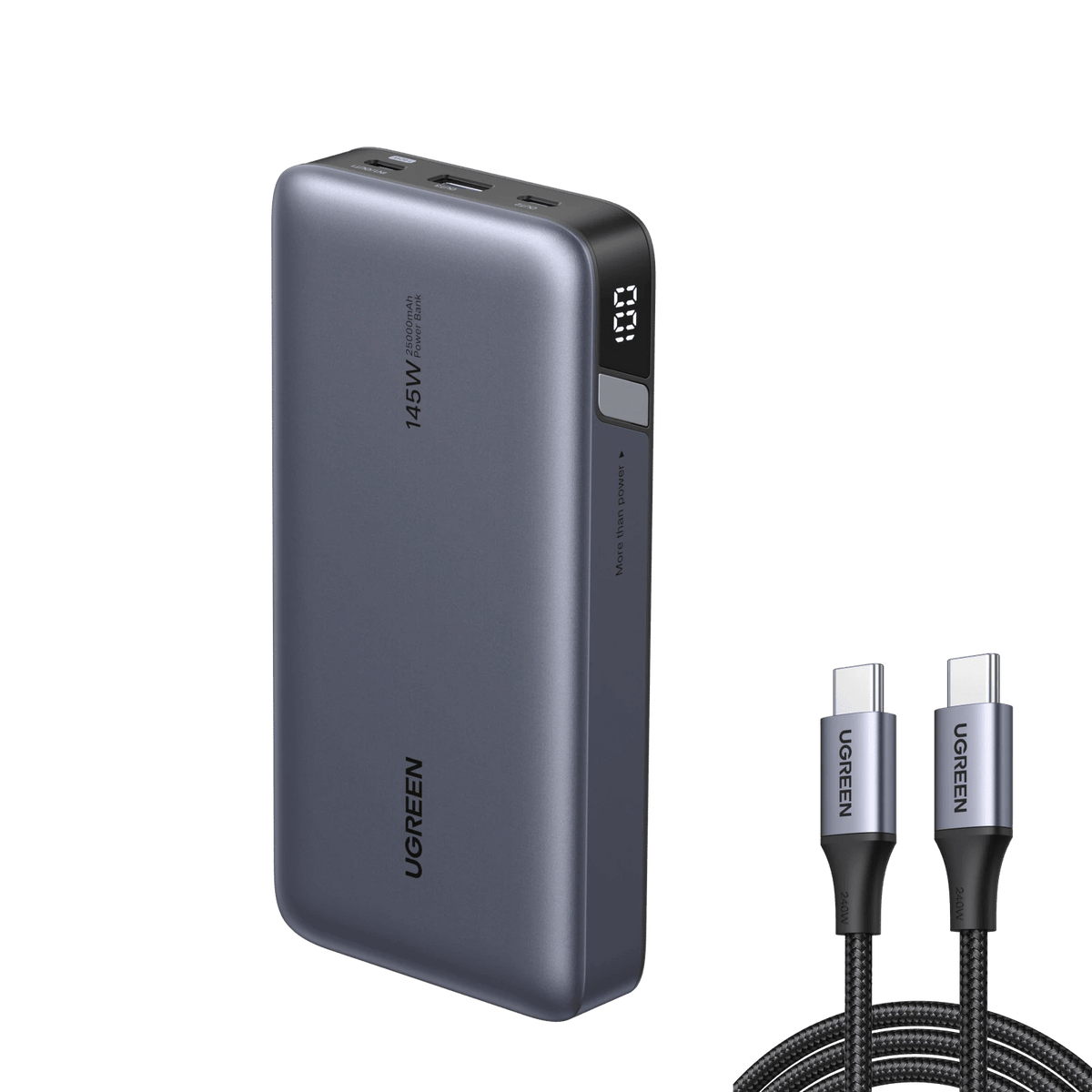 UGREEN 145W Power Bank + 240W USB-C Cable Bundle
