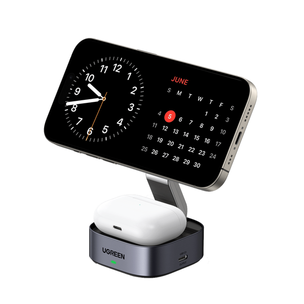 UGREEN 2-in-1 Foldable Wireless Fast Charging Station