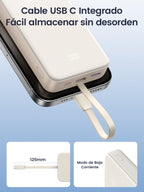 UGREEN 20000mAh 22.5W Power Bank Portable Battery with Built-in USB C Cable