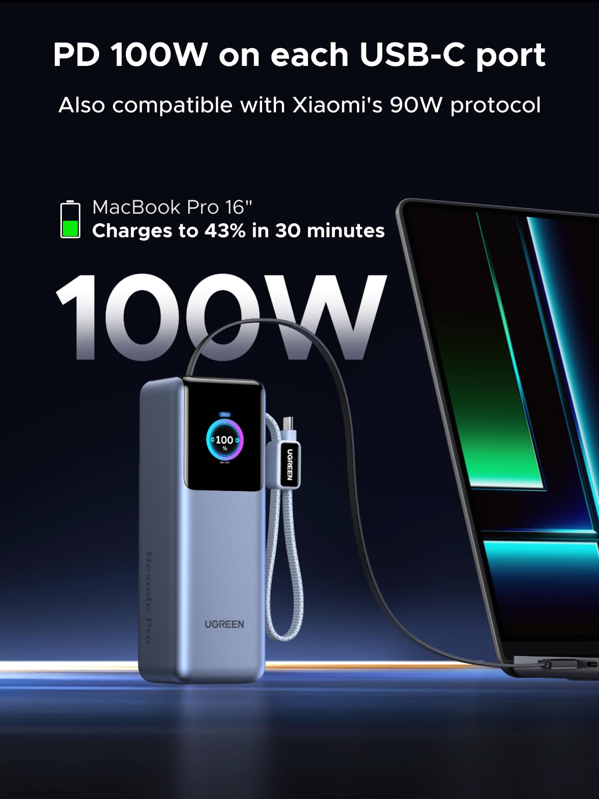 UGREEN 25000mAh 200W Laptop Power Bank – UGREEN US UGREEN 25000mAh 200W Laptop Power Bank – UGREEN US