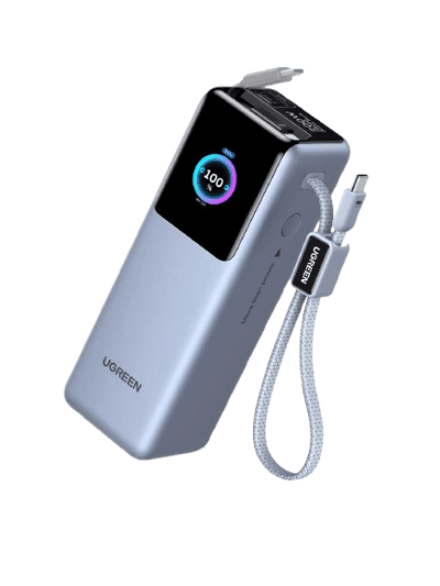 UGREEN 200W Power Bank 25000mAh Fast Charging Built-in Cable