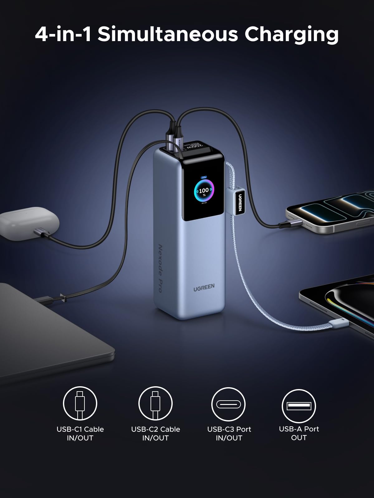 UGREEN 25000mAh 200W Laptop Power Bank – UGREEN US UGREEN 25000mAh 200W Laptop Power Bank – UGREEN US