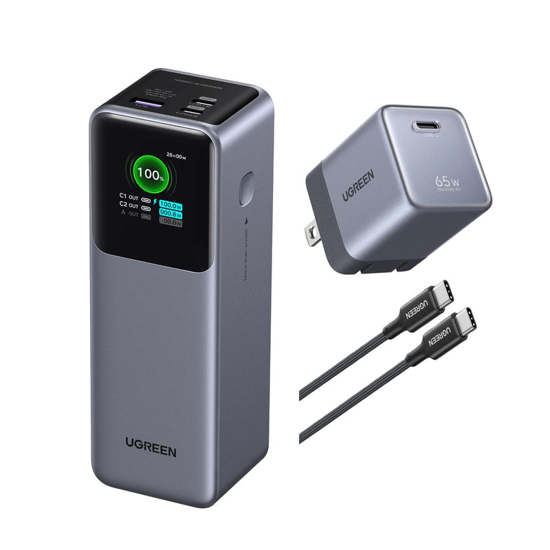 UGREEN 25000mAh Power Bank & Nexode Air 65W Charger