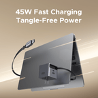 UGREEN 45W 3 in 1 GaN USB-C Charger with Retractable Cable