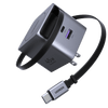 UGREEN 45W 3 in 1 GaN USB-C Charger with Retractable Cable
