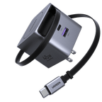 UGREEN 45W 3 in 1 GaN USB-C Charger with Retractable Cable