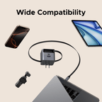UGREEN 45W 3 in 1 GaN USB-C Charger with Retractable Cable