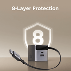 UGREEN 45W 3 in 1 GaN USB-C Charger with Retractable Cable