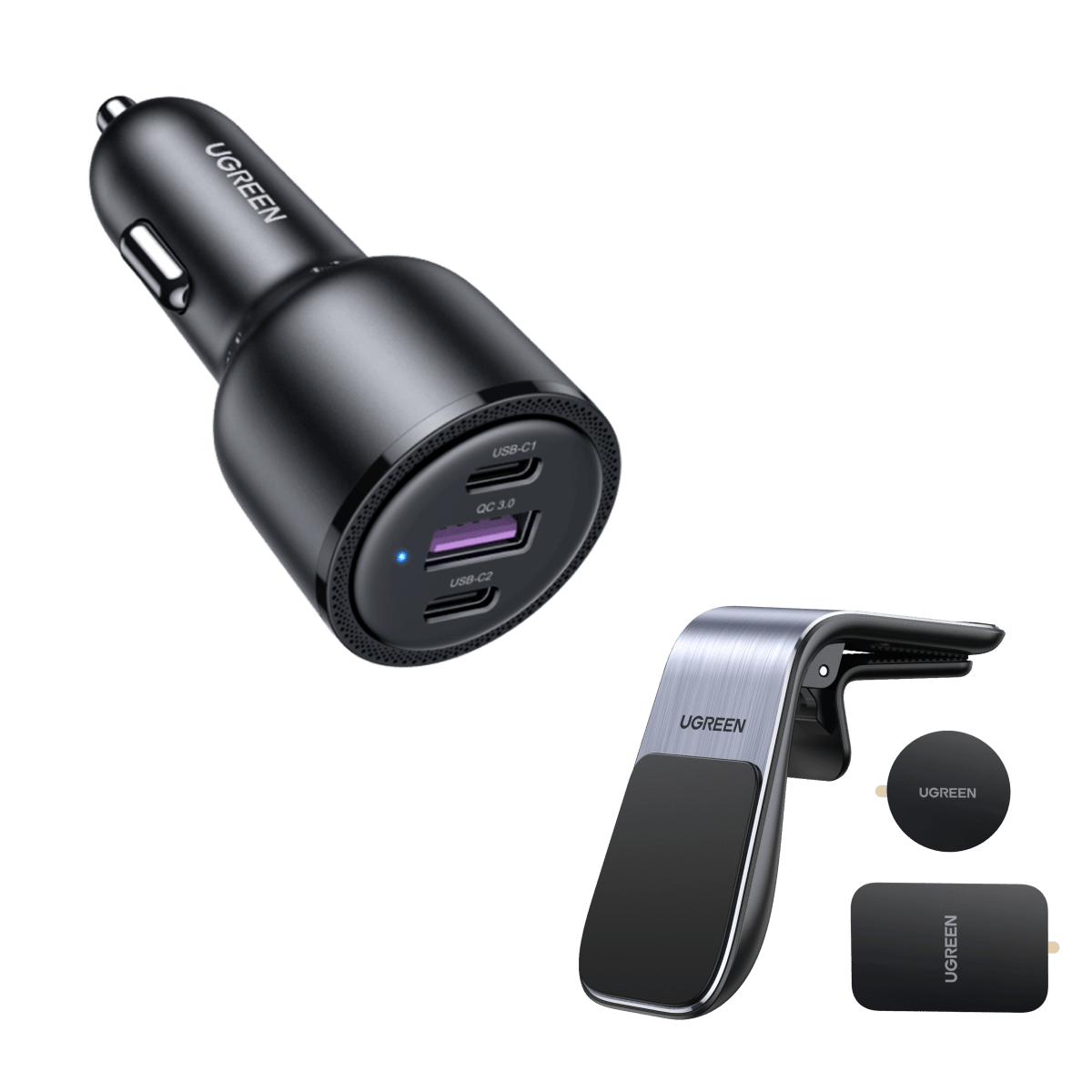 UGREEN 69W USB C Car Charger Bundle