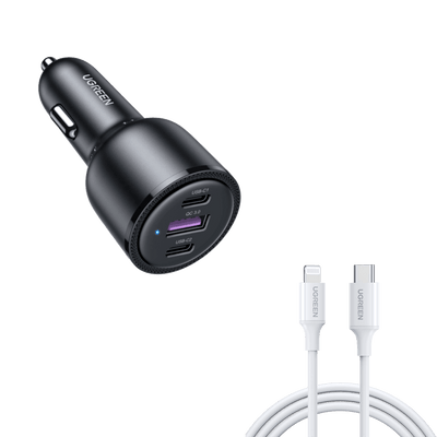 UGREEN 69W USB C Car Charger Bundle
