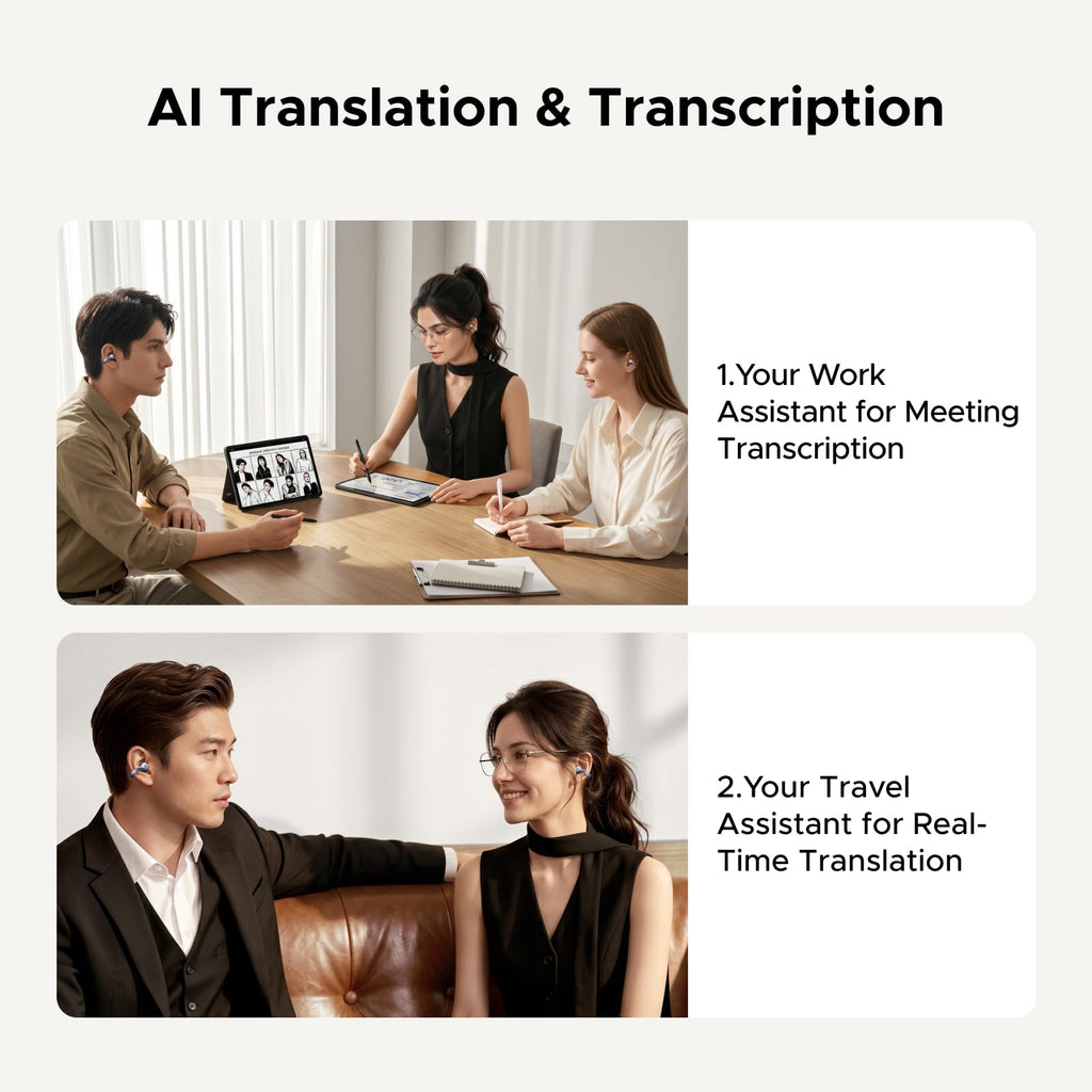 UGREEN ClipBuds Pro2 Open Ear Earbuds, Clear Calls Real Time AI Translation