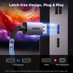 UGREEN 80Gbps 16K@60Hz 1080P@540Hz DisplayPort Cable 2.1 DP Cord, 16FT