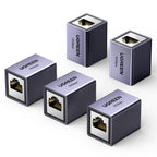UGREEN Ethernet Extender 10Gbps, Ethernet Coupler for Cat8 Cat7 Cat6 Cat5 Cable, 328ft Long Distance Extend, Aluminum Alloy Shell, Space Grey