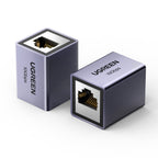 UGREEN Ethernet Extender 10Gbps, Ethernet Coupler for Cat8 Cat7 Cat6 Cat5 Cable, 328ft Long Distance Extend, Aluminum Alloy Shell, Space Grey