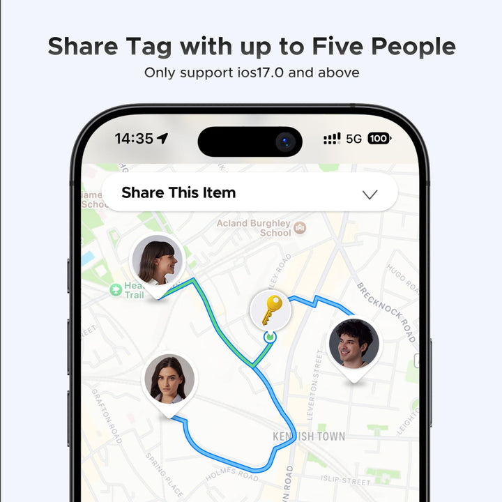 UGREEN FineTrack Smart Finder - share tag with up to five people, only support ios 17.0 and above