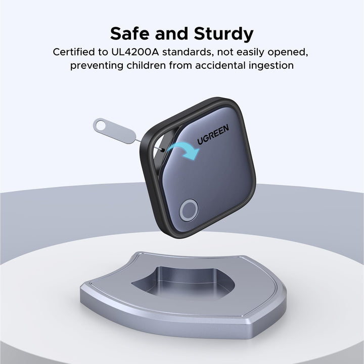 UGREEN FineTrack Smart Finder - safe and sturdy, clrtified to UL4200A standards, not easily opened, preventing children from accidental ingestion