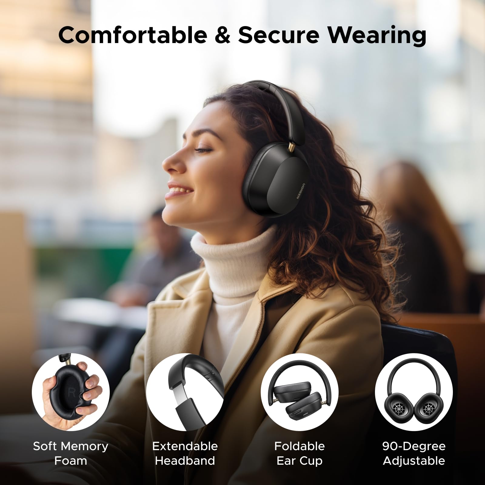 UGREEN HiTune MAX 5C Bluetooth Headphones (Over-Ear, Noise