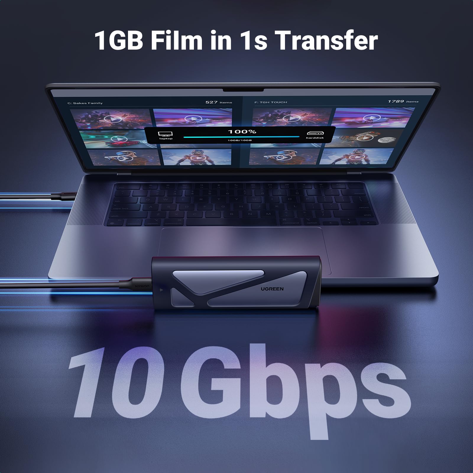 UGREEN M.2 NVMe & SATA SSD Enclosure | 10Gbps USB 3.2 Gen 2