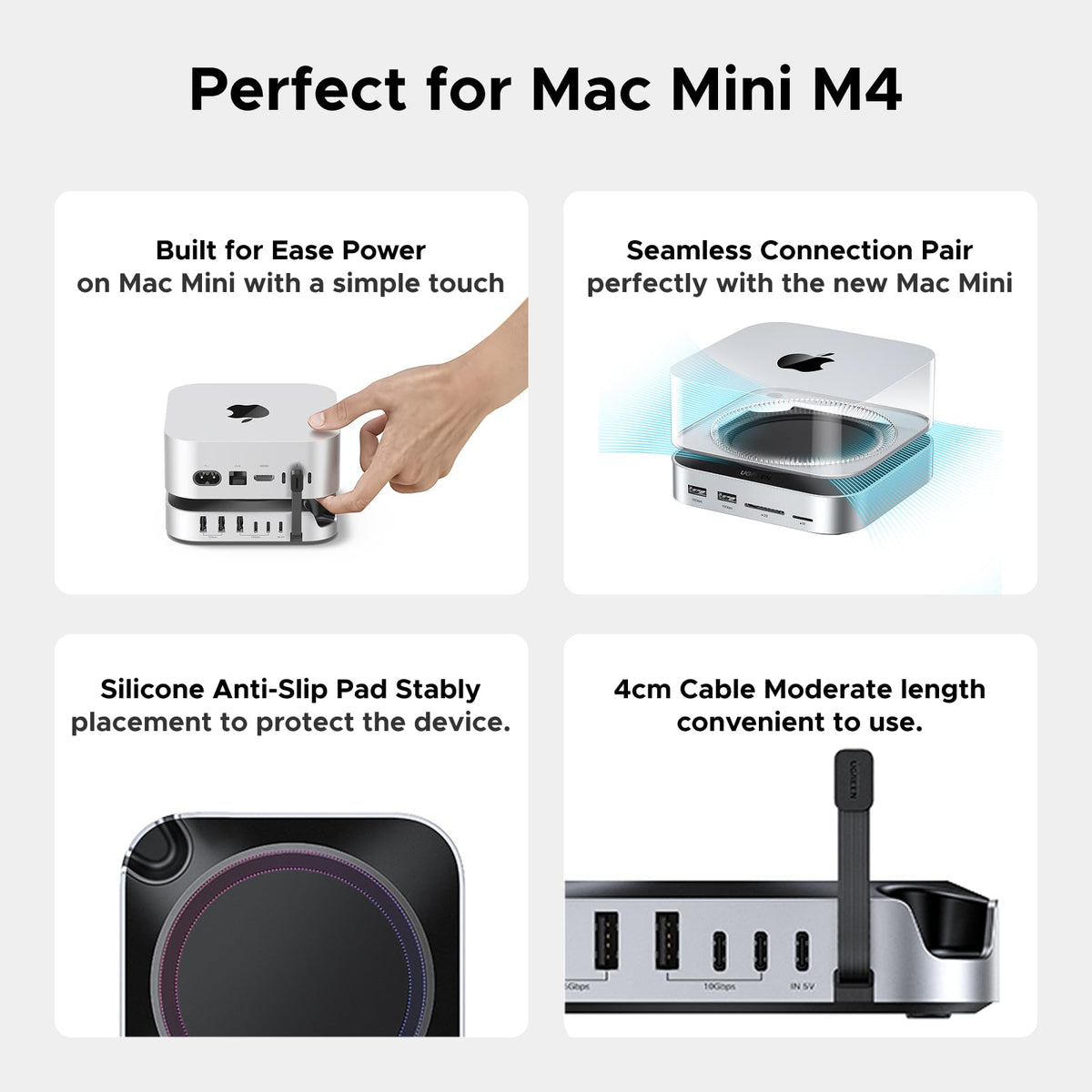 UGREEN Mac Mini M4 Dock - 8TB Storage & 11-in-1 Hub – UGREEN US