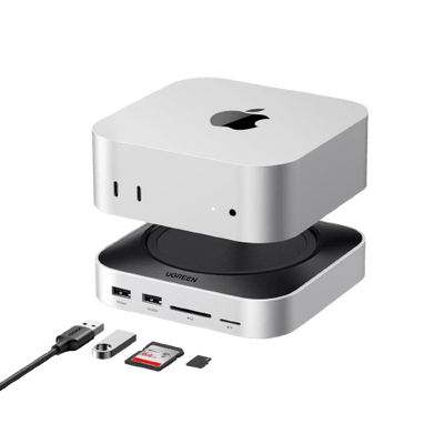 UGREEN Mac mini M4 Docking Station with NVMe SSD and USB A USB C Ports