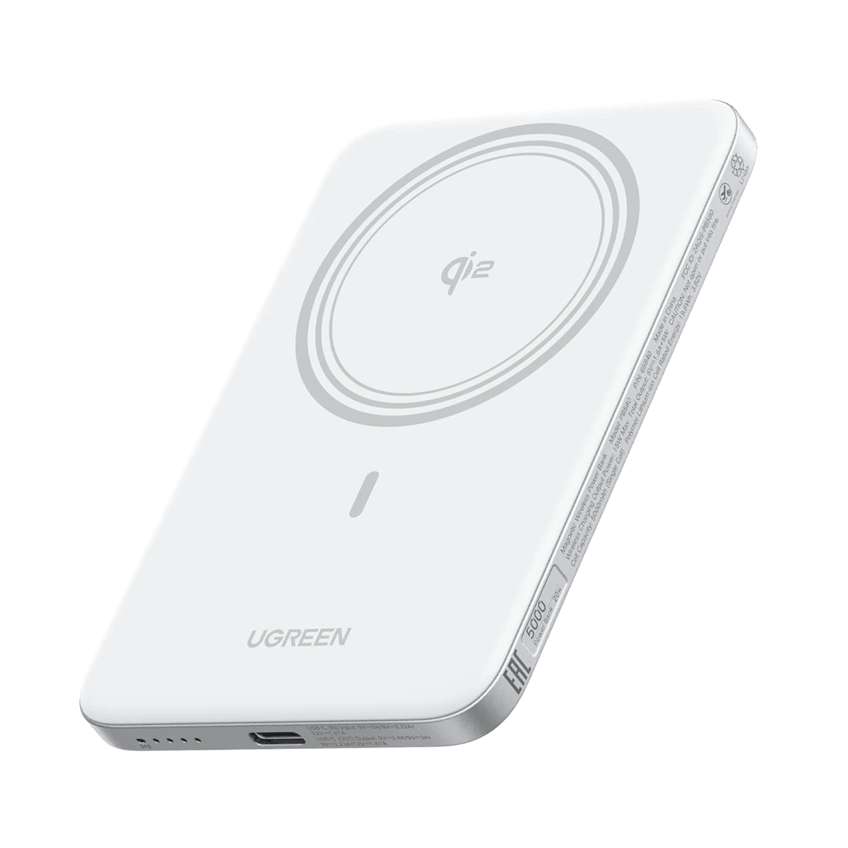UGREEN MagFlow Air Magnetic Power Bank (5000mAh, Qi2 15W)