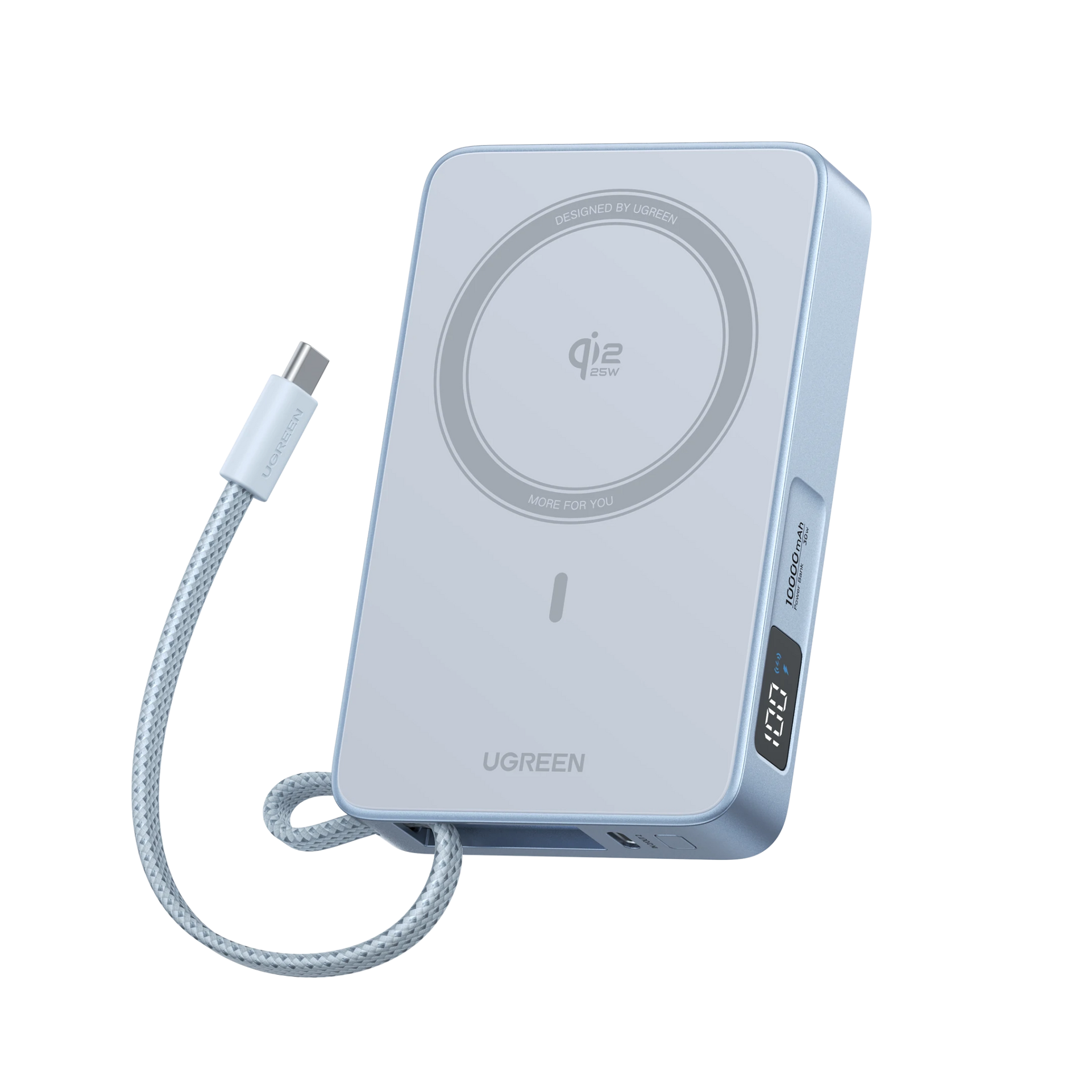 UGREEN MagFlow Magnetic Wireless Power Bank (10000mAh, Qi2 25W, MagSafe-compatible)