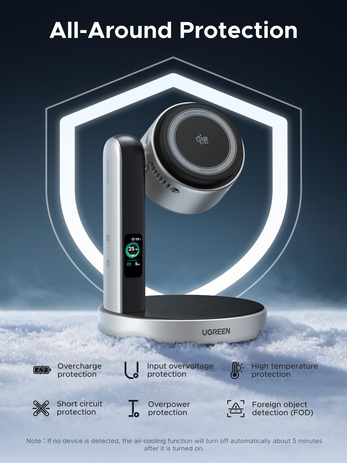 MagFlow Pro Qi2 25W 2-in-1 Wireless Charger | UGREEN – UGREEN US