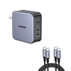 UGREEN Nexode 140W USB C GaN Charger-3 Ports Wall Charger Bundle