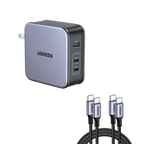 UGREEN Nexode 140W USB C GaN Charger-3 Ports Wall Charger Bundle