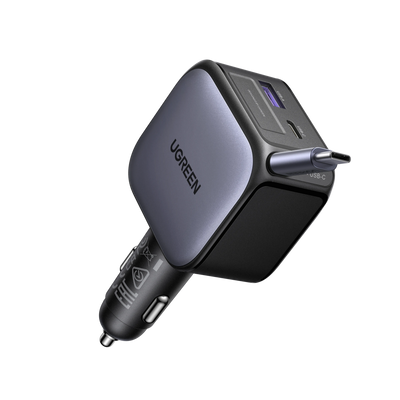 UGREEN Nexode Car Charger 90W with Retractable USB-C Cable