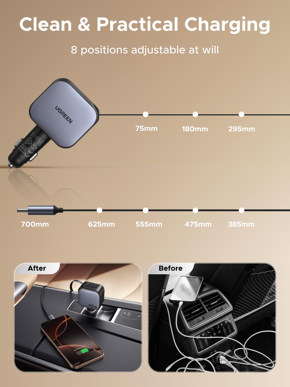 Cáp tích hợp công suất 60W hỗ trợ sạc mượt mà cho cả laptop và điện thoại