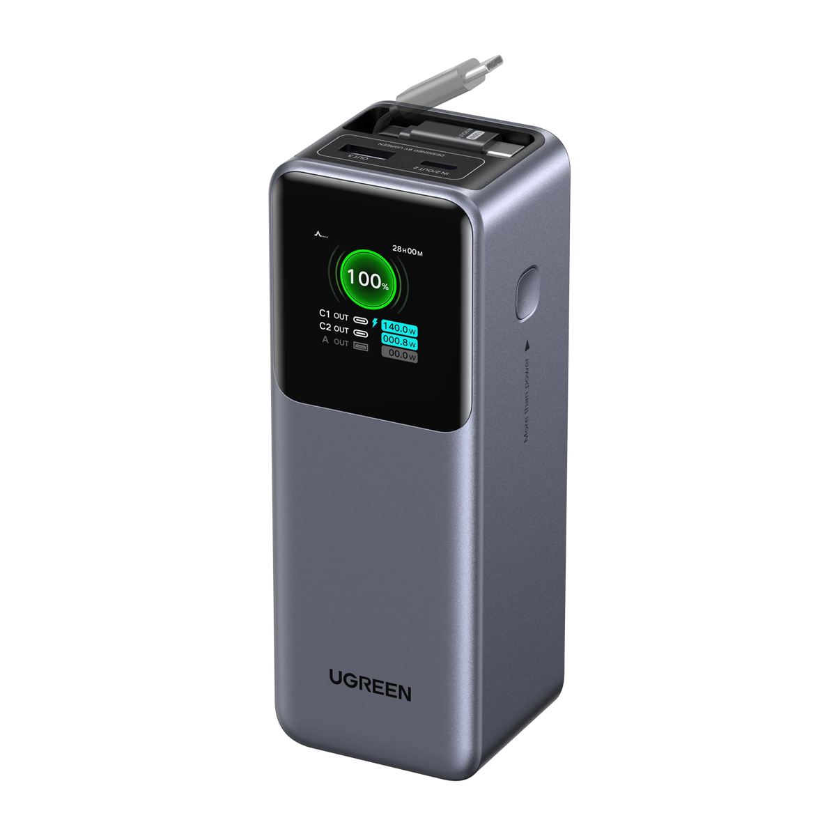 UGREEN 165W Fast Charging Power Bank - Retractable Cables – UGREEN US UGREEN 165W Fast Charging Power Bank - Retractable Cables – UGREEN US
