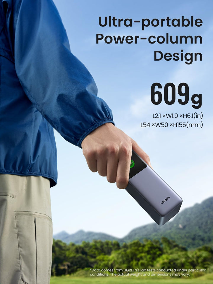 UGREEN Nexode Power Bank 25000mAh 200W Weighs only 609g