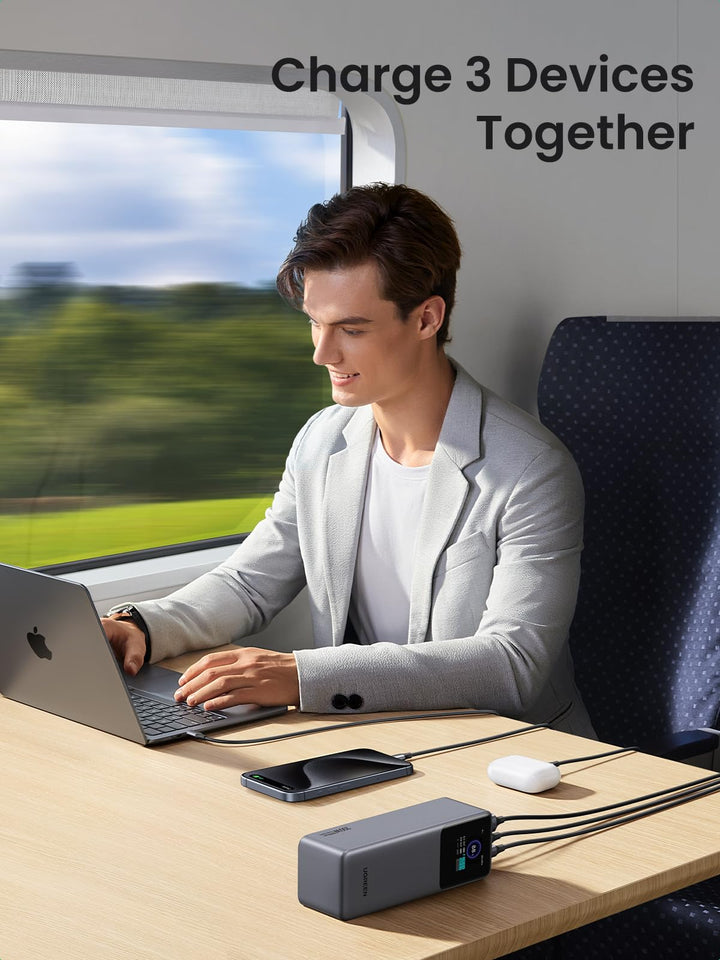 UGREEN Nexode Power Bank 25000mAh 200W Charge 3 Devices Together