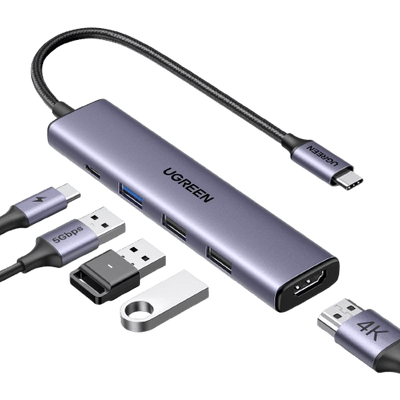 UGREEN Revodok 105 USB C Hub 5 in 1 Multiport Adapter 4K HDMI
